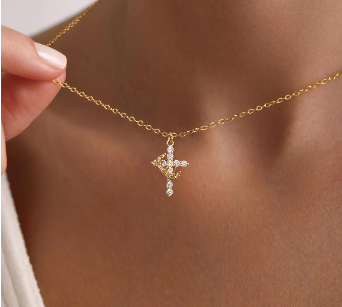 Crown Cross Necklace